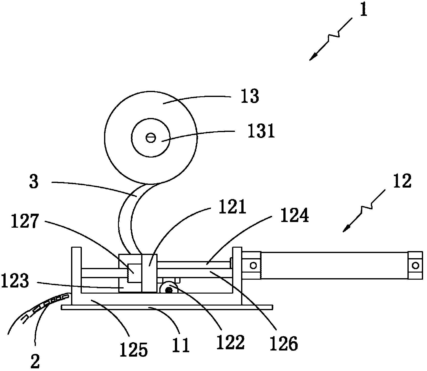 Automatic adhering device of transparent adhesive tape