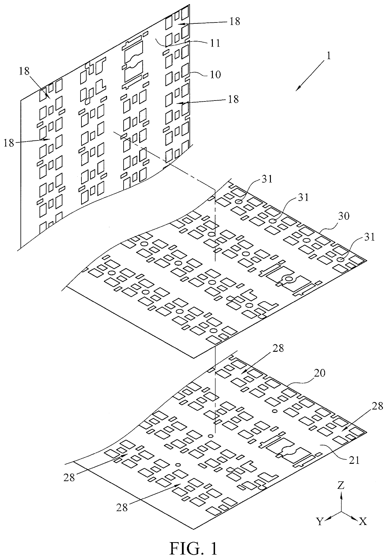 Optical membrane switch device