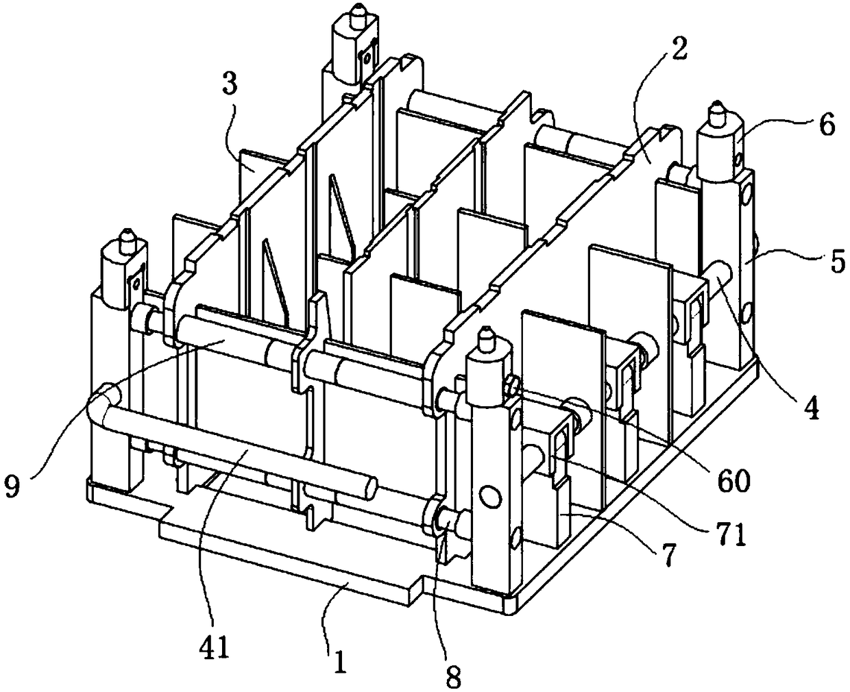 Storage battery integral casting and welding clamp