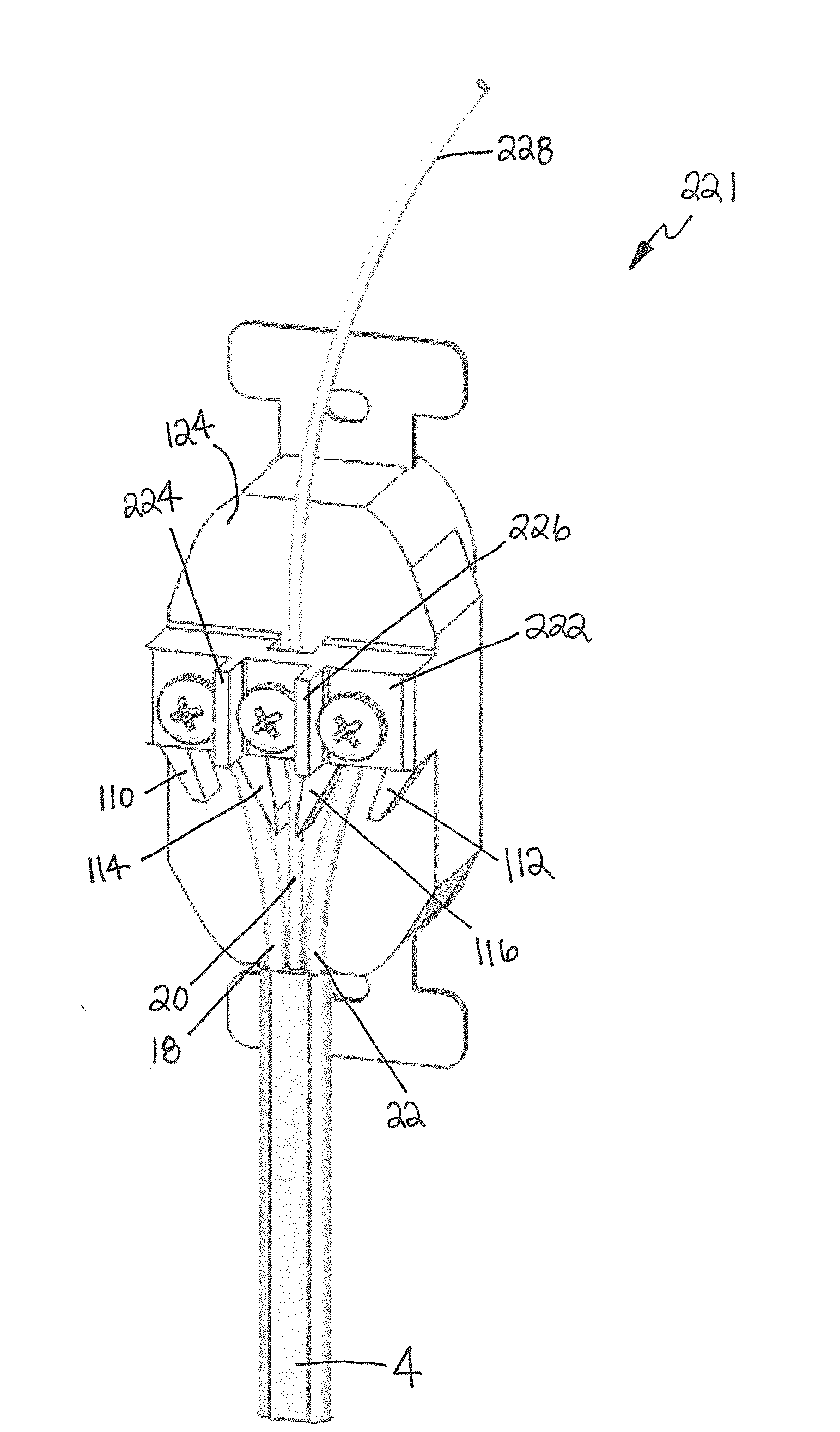 Bundled wire component separator and contact assembly