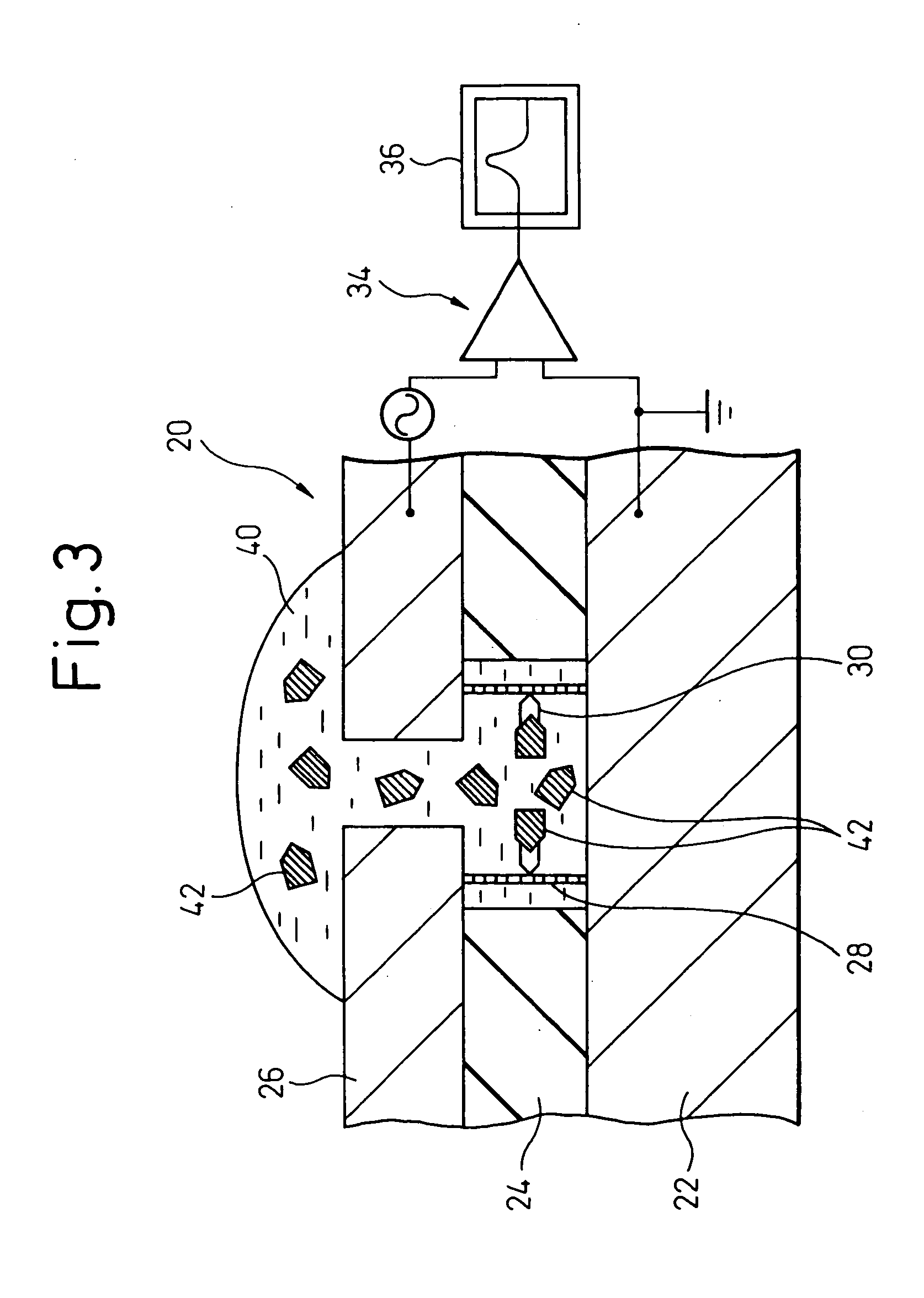 Cavity electrode structure, and sensor and protein detection device using the same