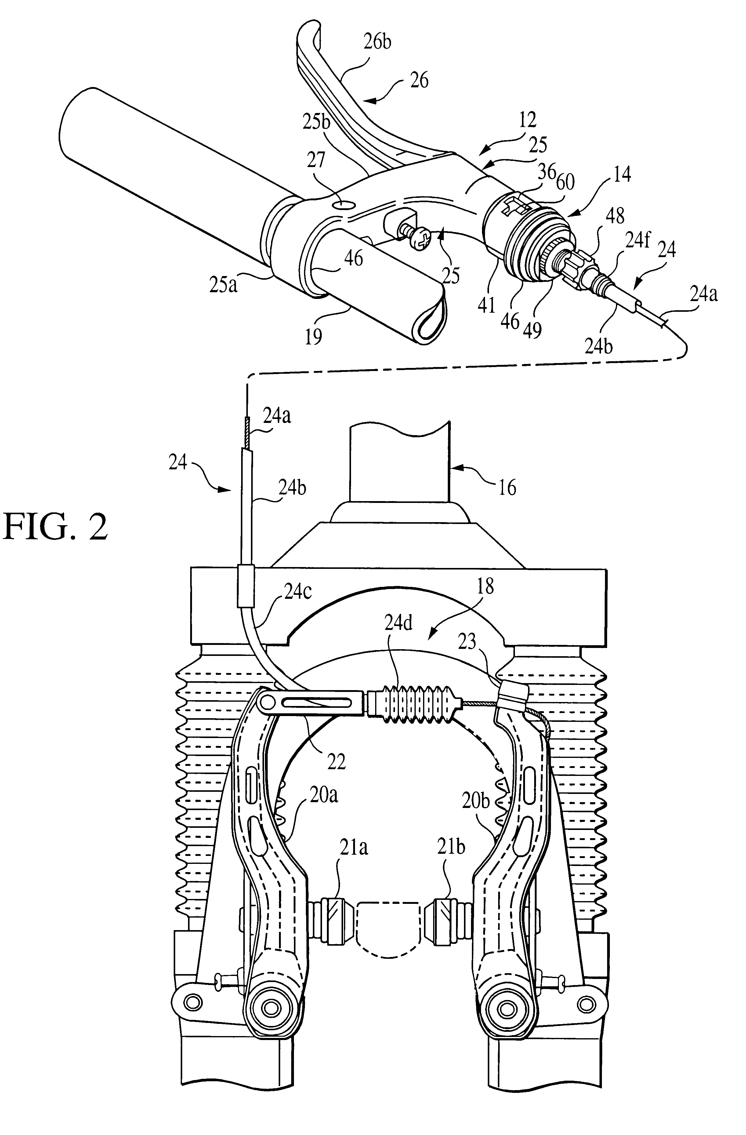 Brake operating device with modulator