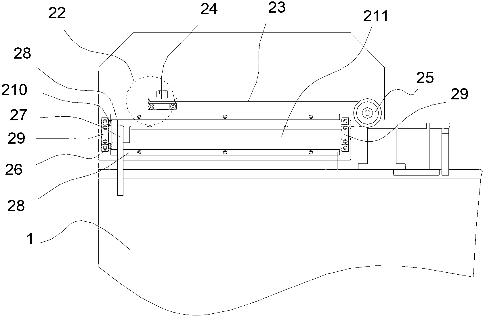 Storage battery grid conveyer line system and auxiliary feeding pushing device
