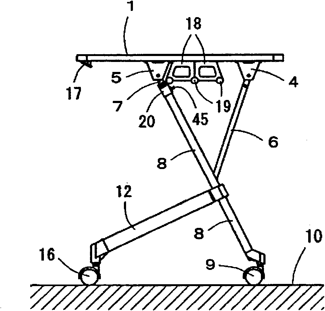 Buffer device and folding table