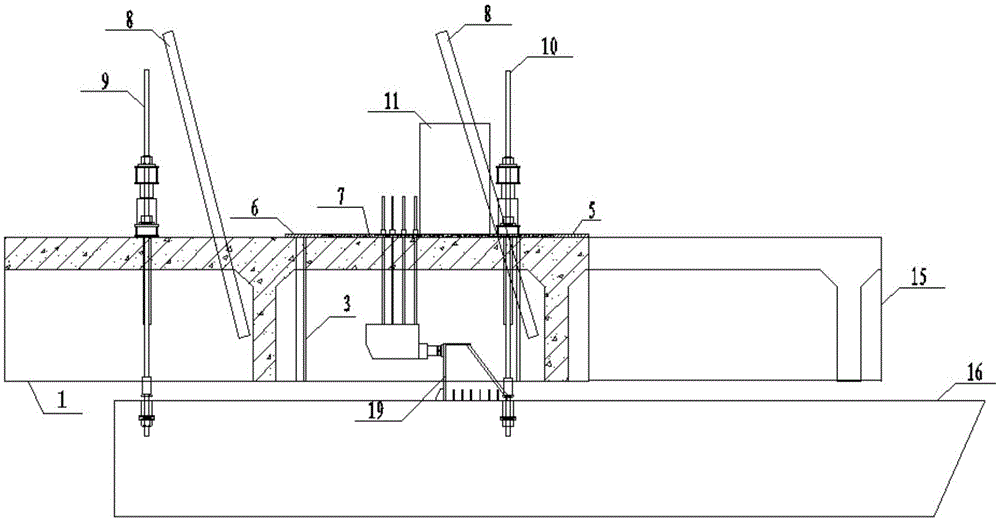 A kind of anti-force drag cable hanging basket preloading device and its implementation method