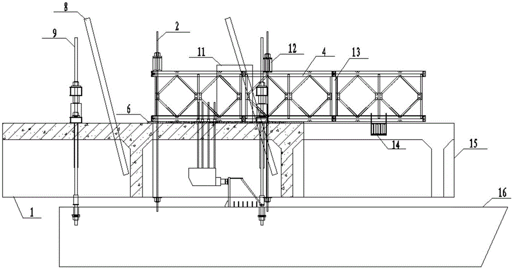 A kind of anti-force drag cable hanging basket preloading device and its implementation method