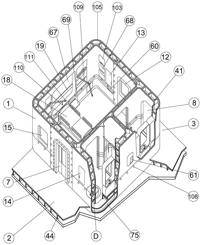 Prefabricated negative pressure isolation chamber