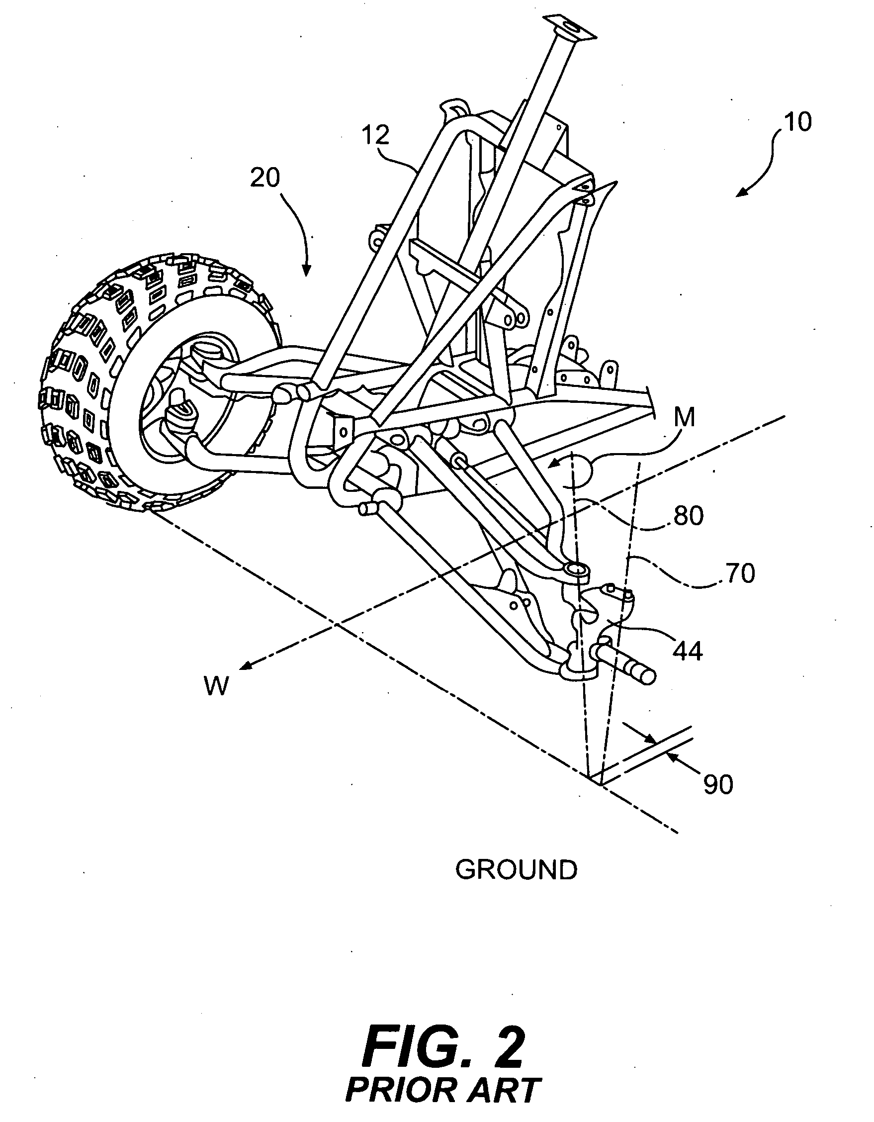Front drive geometry for an all-terrain vehicle