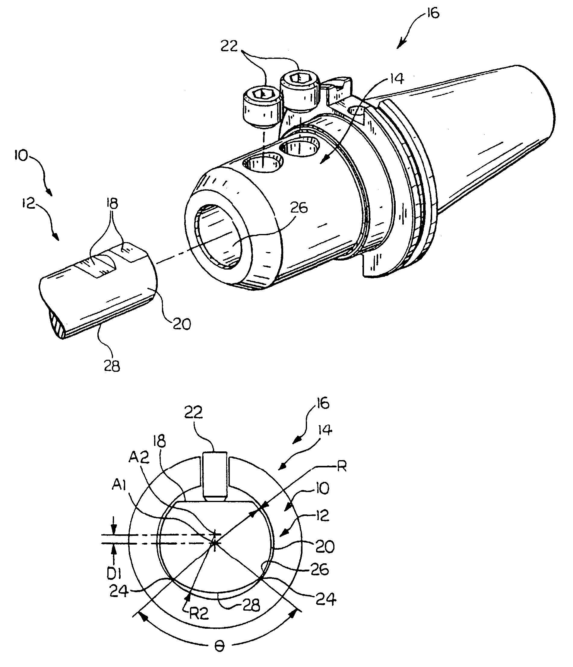 Cutting tool configured for improved engagement with a tool holder