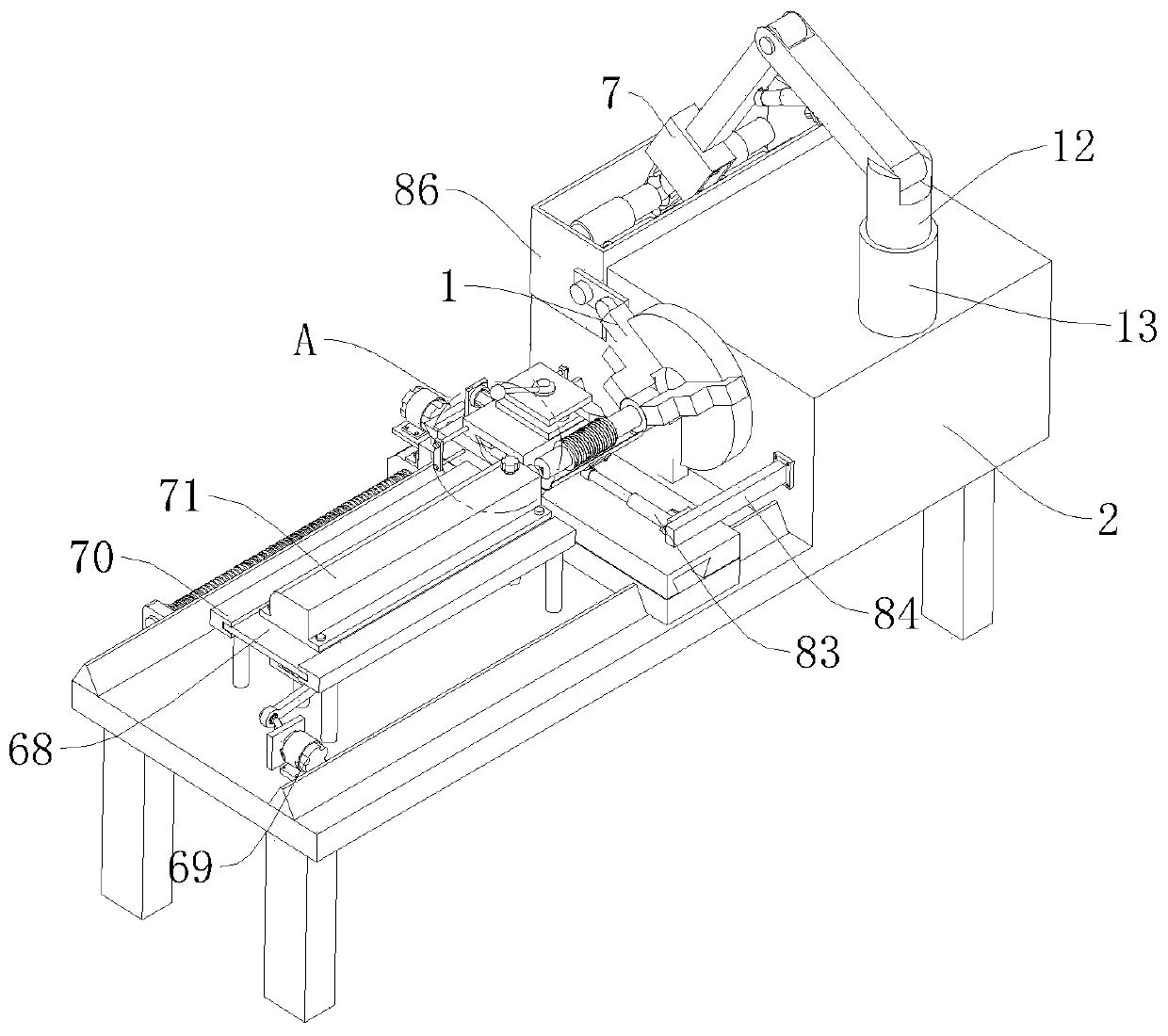 Automatic lathe provided with feeding function and used for turning threads