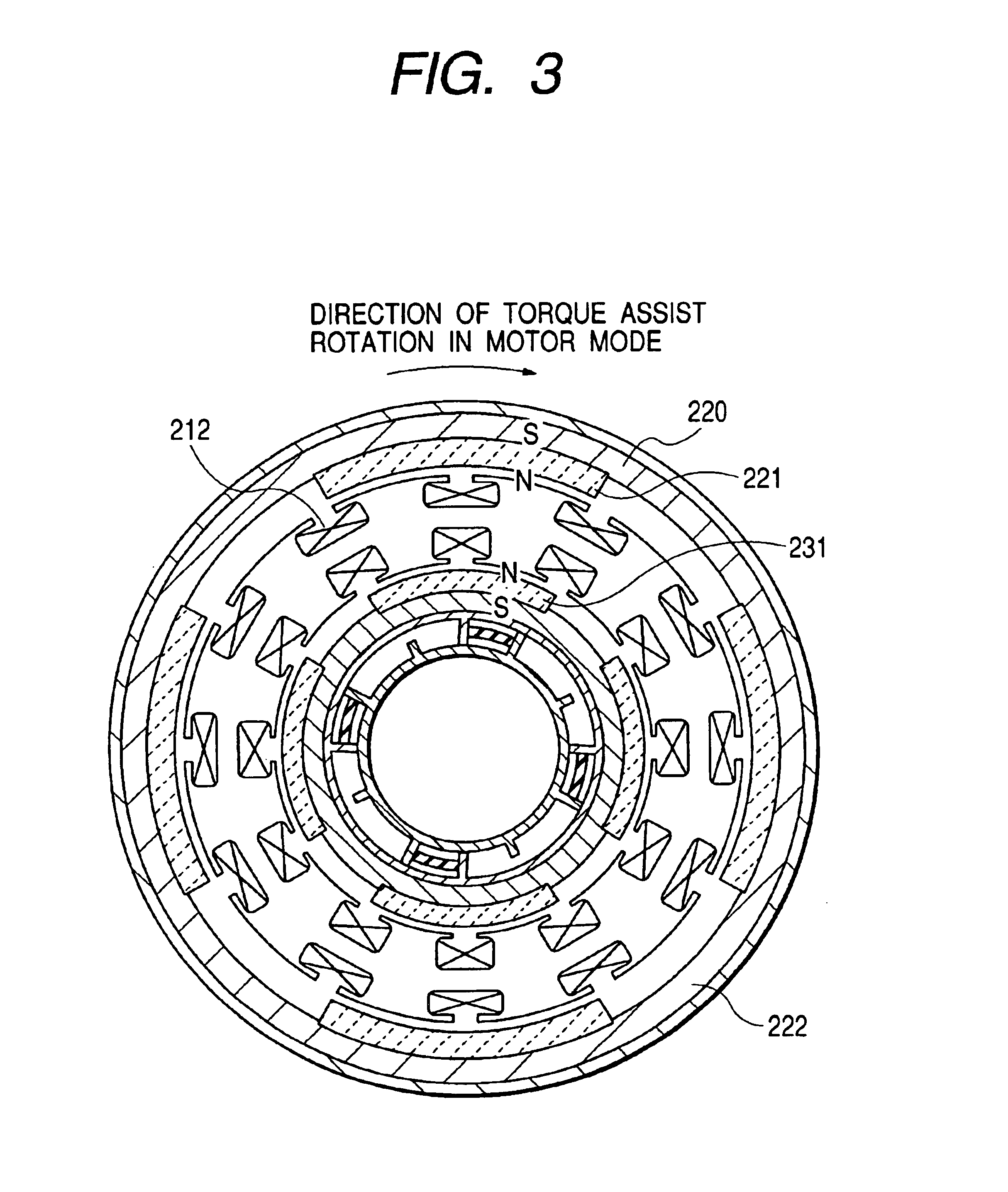 Multi-rotor synchronous machine permitting relative movement between rotors