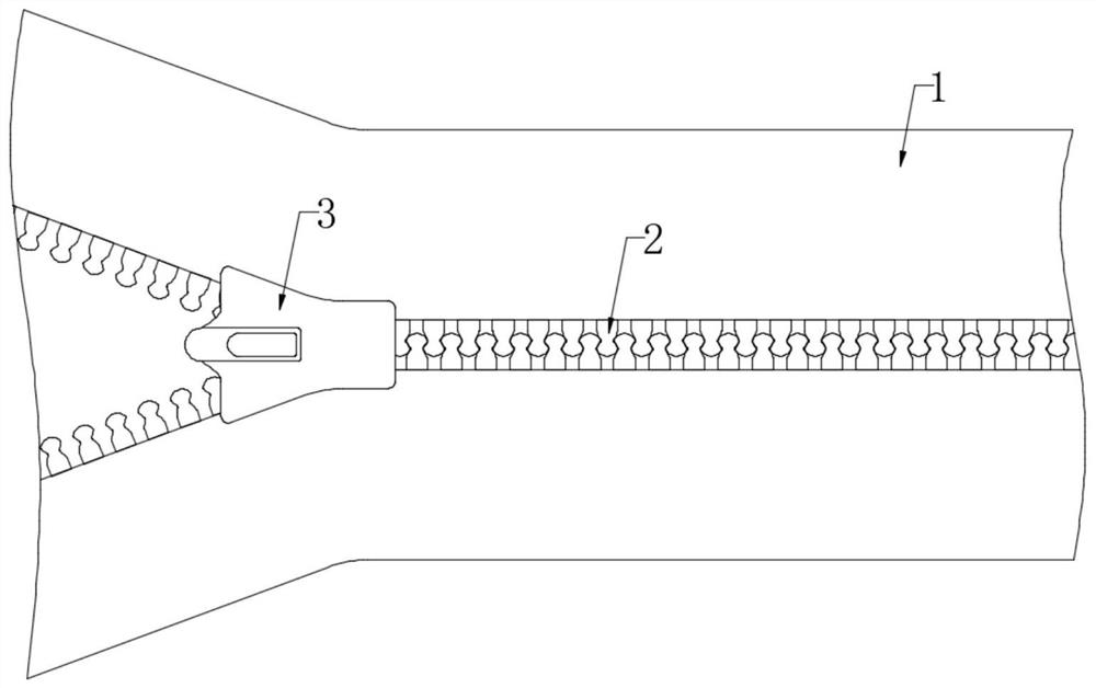 Novel wide zipper