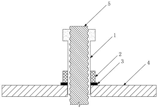 Assembling unit for exerting prestress on glass fiber reinforced plastic anchor bolt and using method thereof