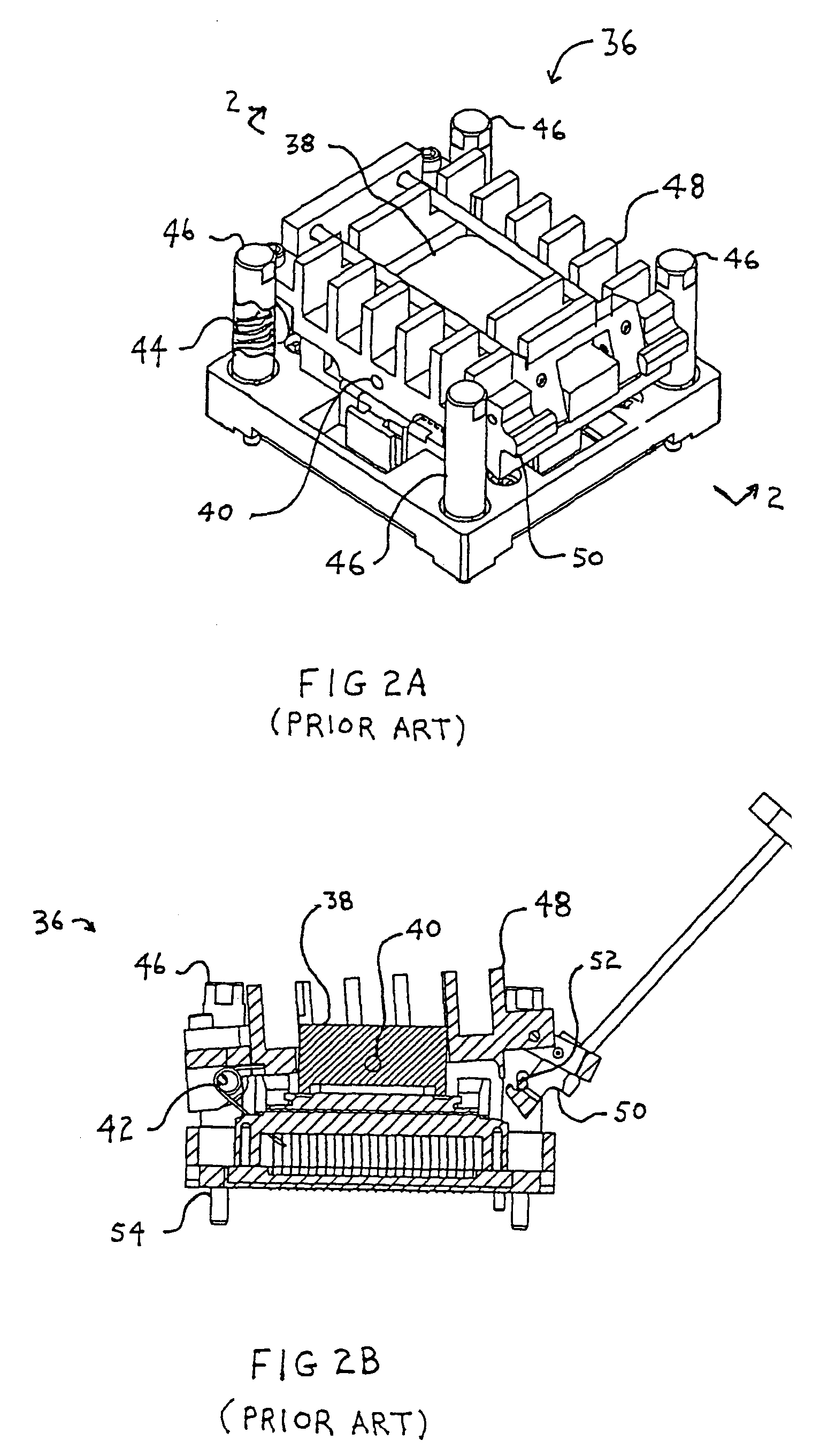 Method and device with variable resilience springs for testing integrated circuit packages