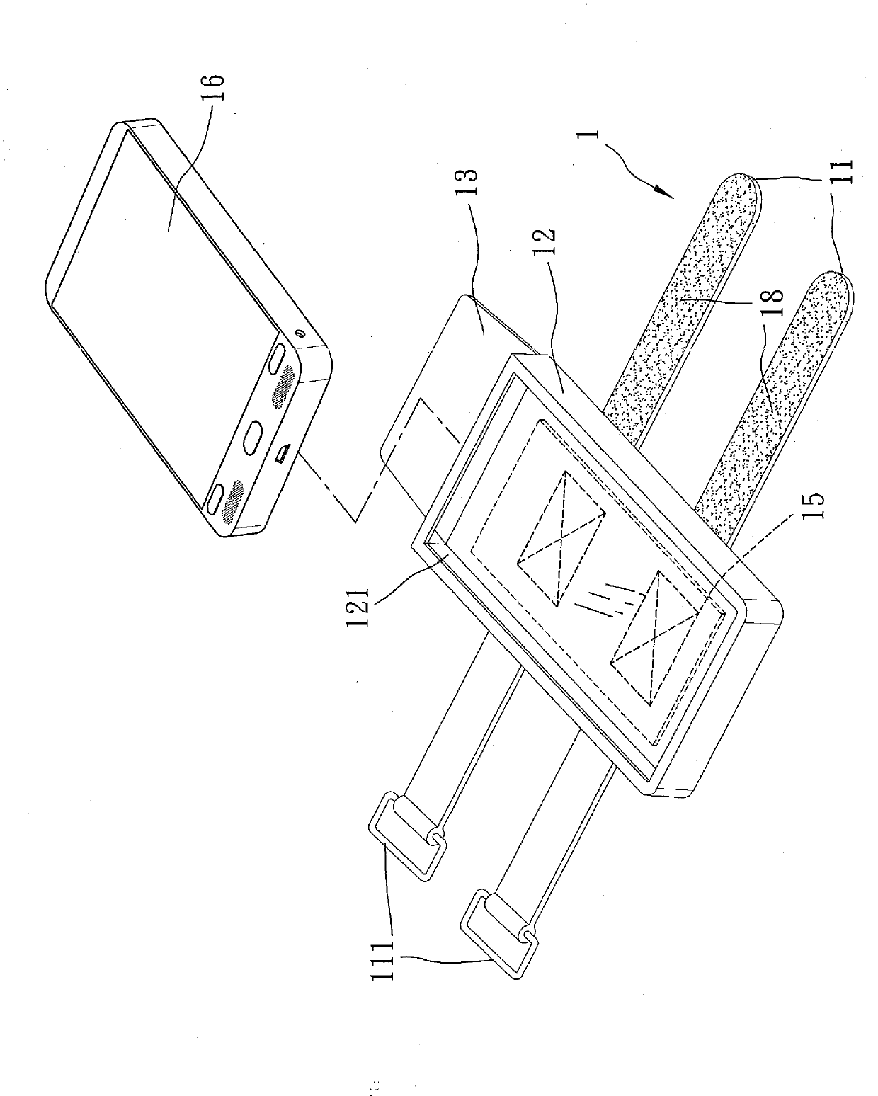 Smart phone and tablet computer fixing and supporting structure for motor cycle and bicycle