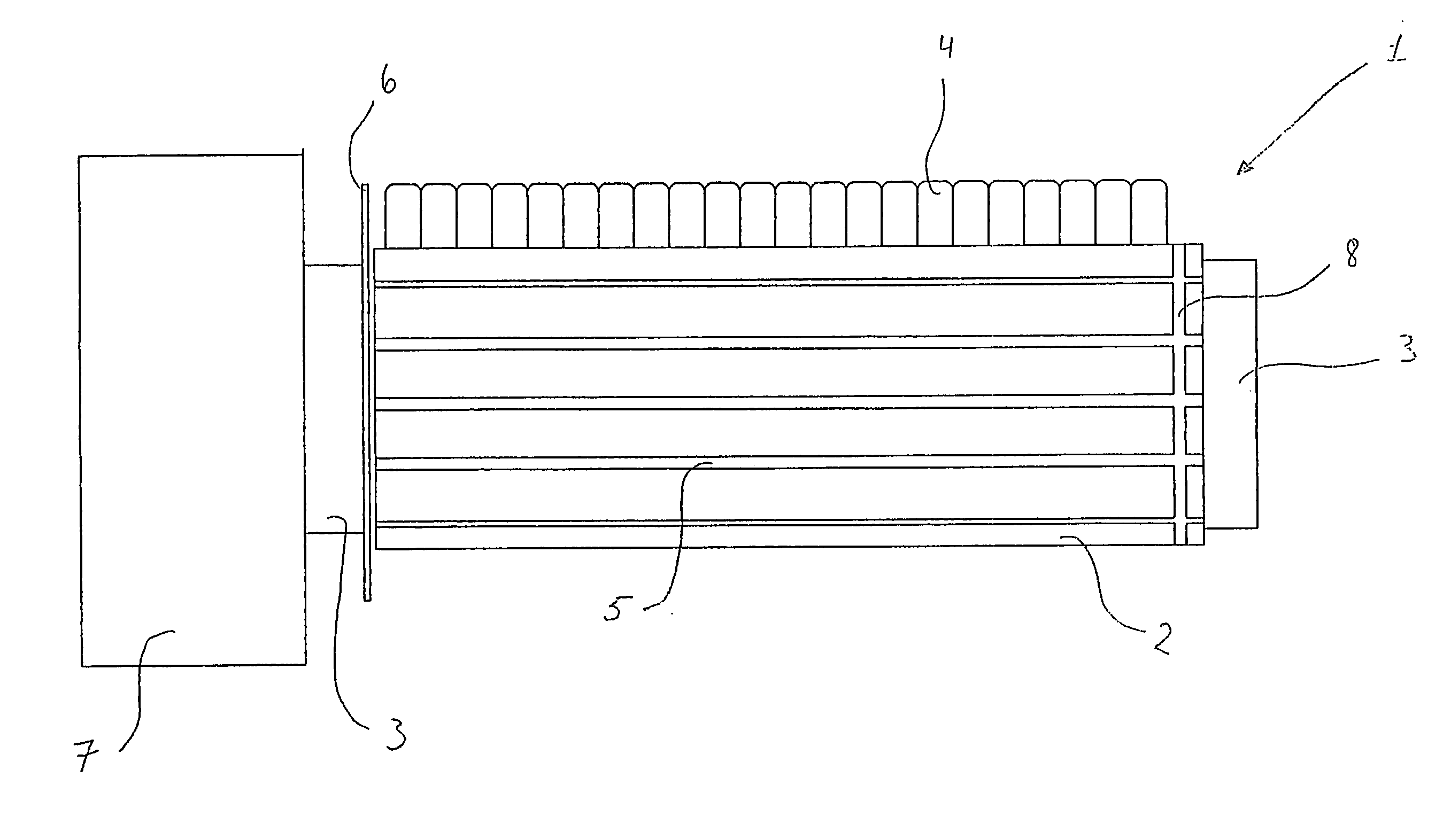 Cylindric drum with sanding elements