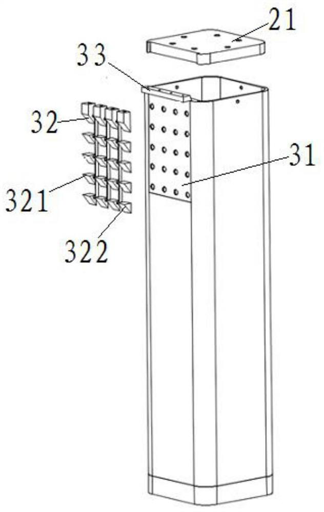 Wave climbing restraining structure and experimental device