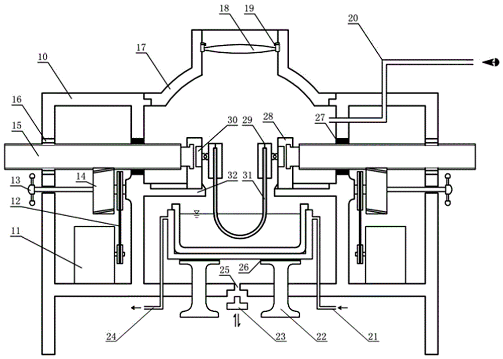 Test apparatus for research on laws of influence of sulfate reducing bacteria on stress corrosion cracking of metal