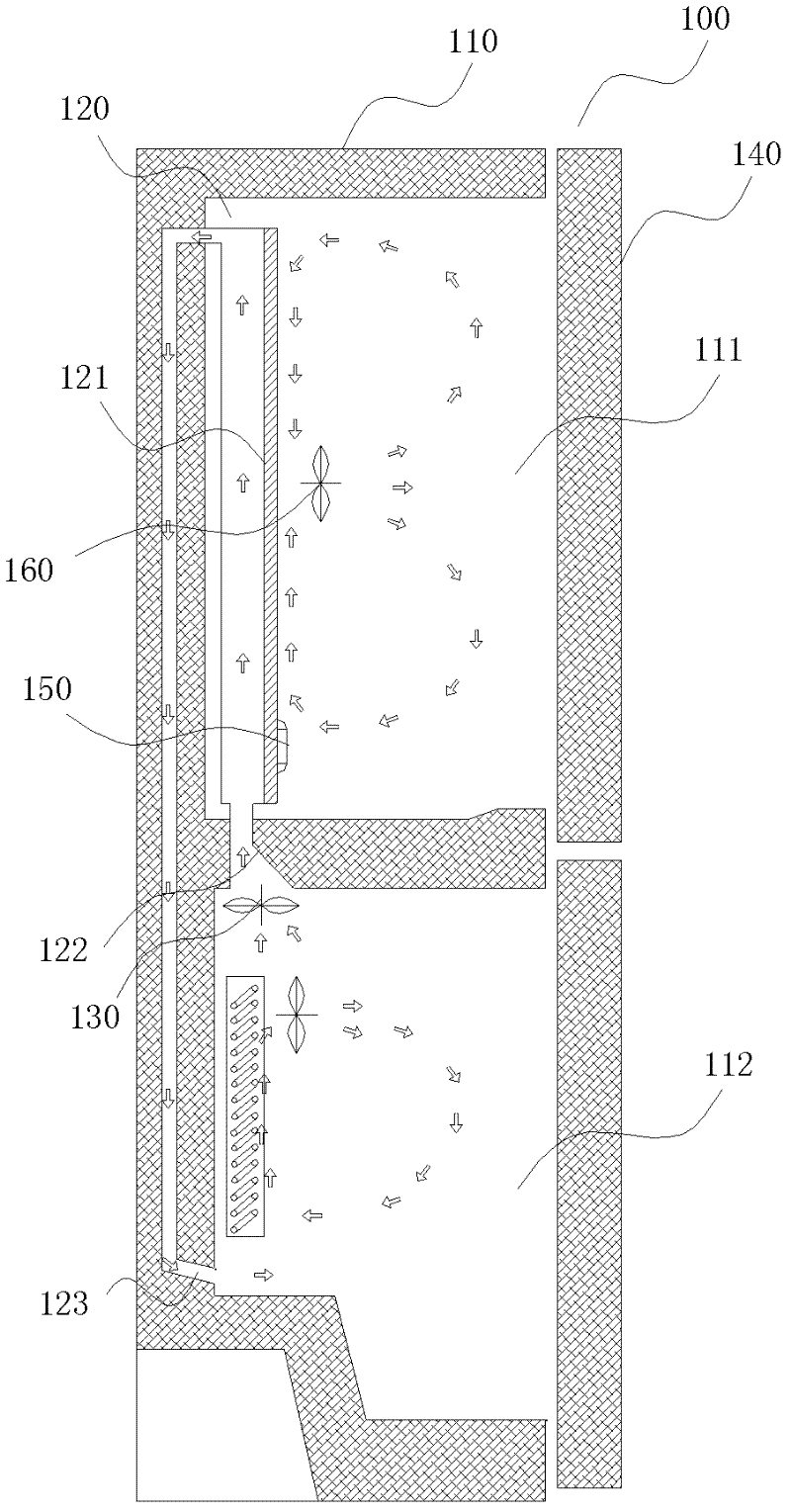 Air indirect cooling refrigerator and temperature control method thereof