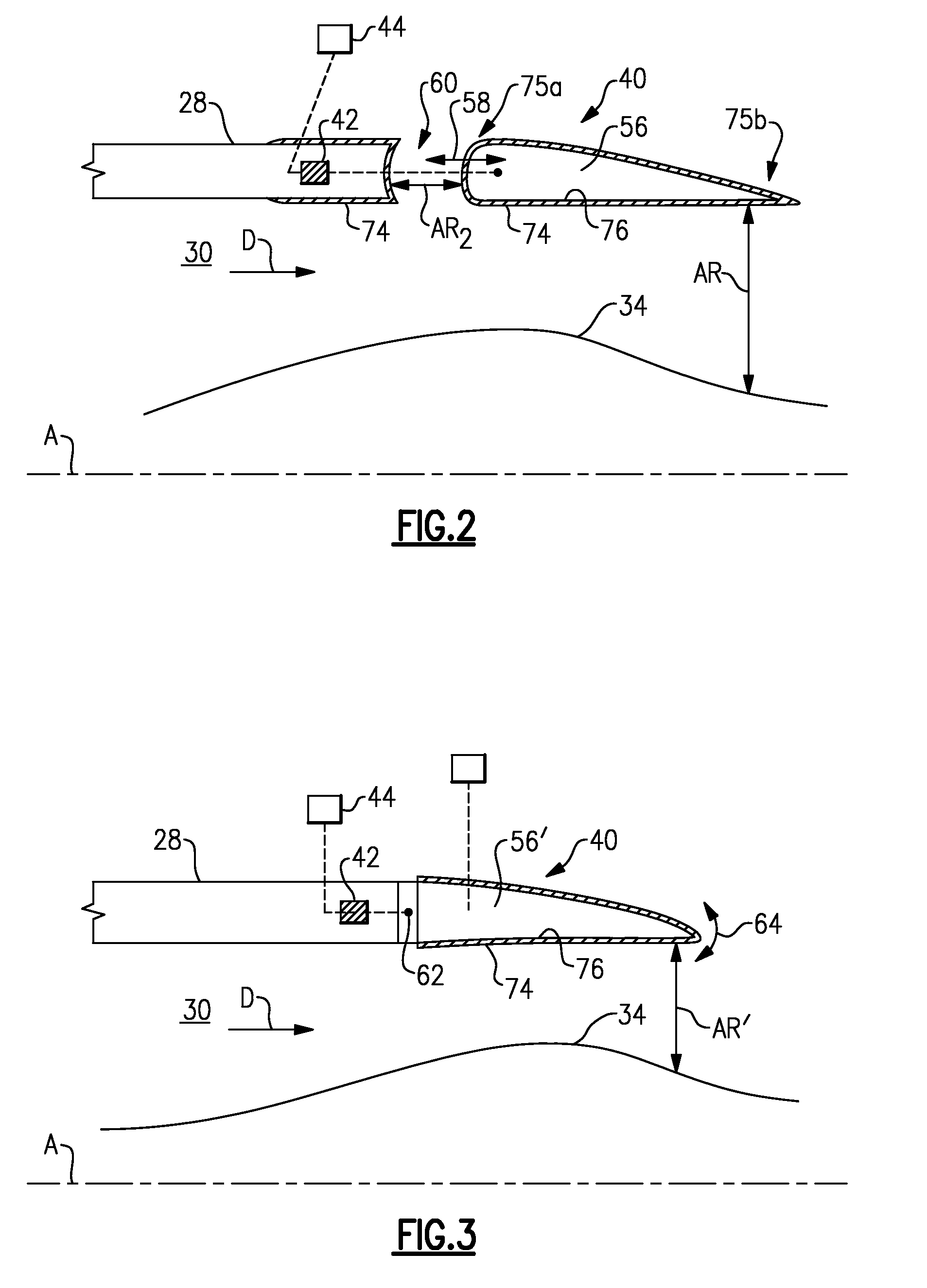 Coated variable area fan nozzle