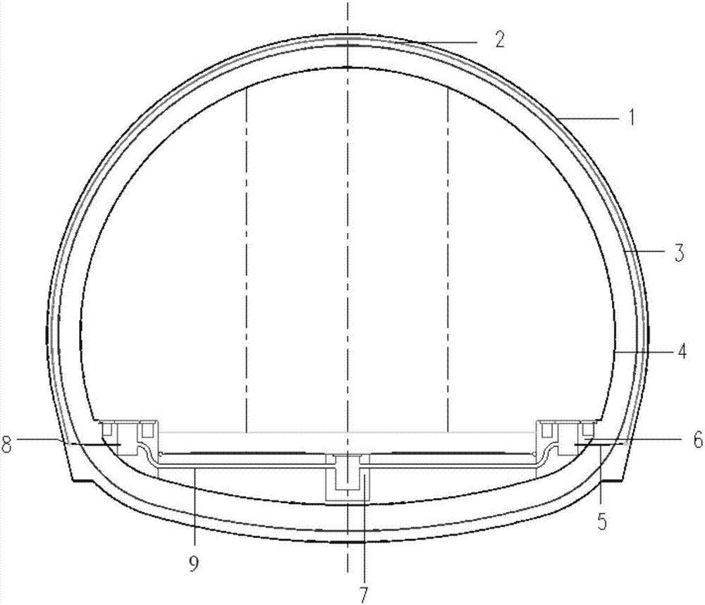 Water-rich stratum tunnel bottom drainage structure and construction method thereof