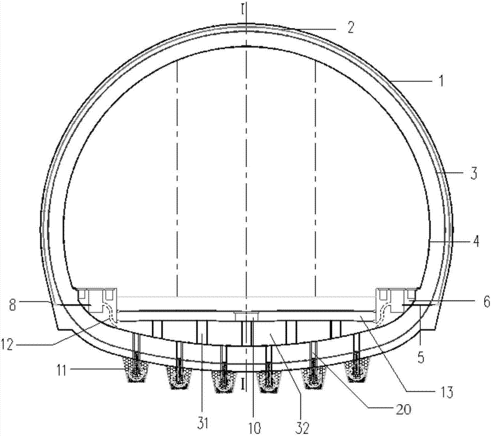 Water-rich stratum tunnel bottom drainage structure and construction method thereof