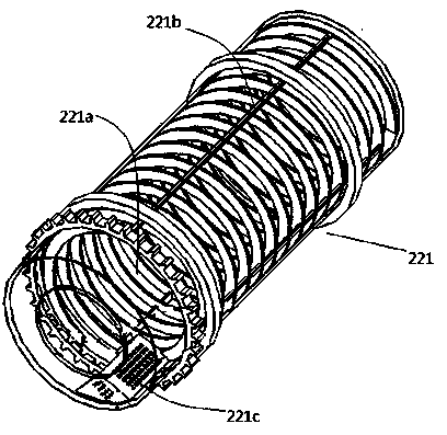Spiral conveying and drying device