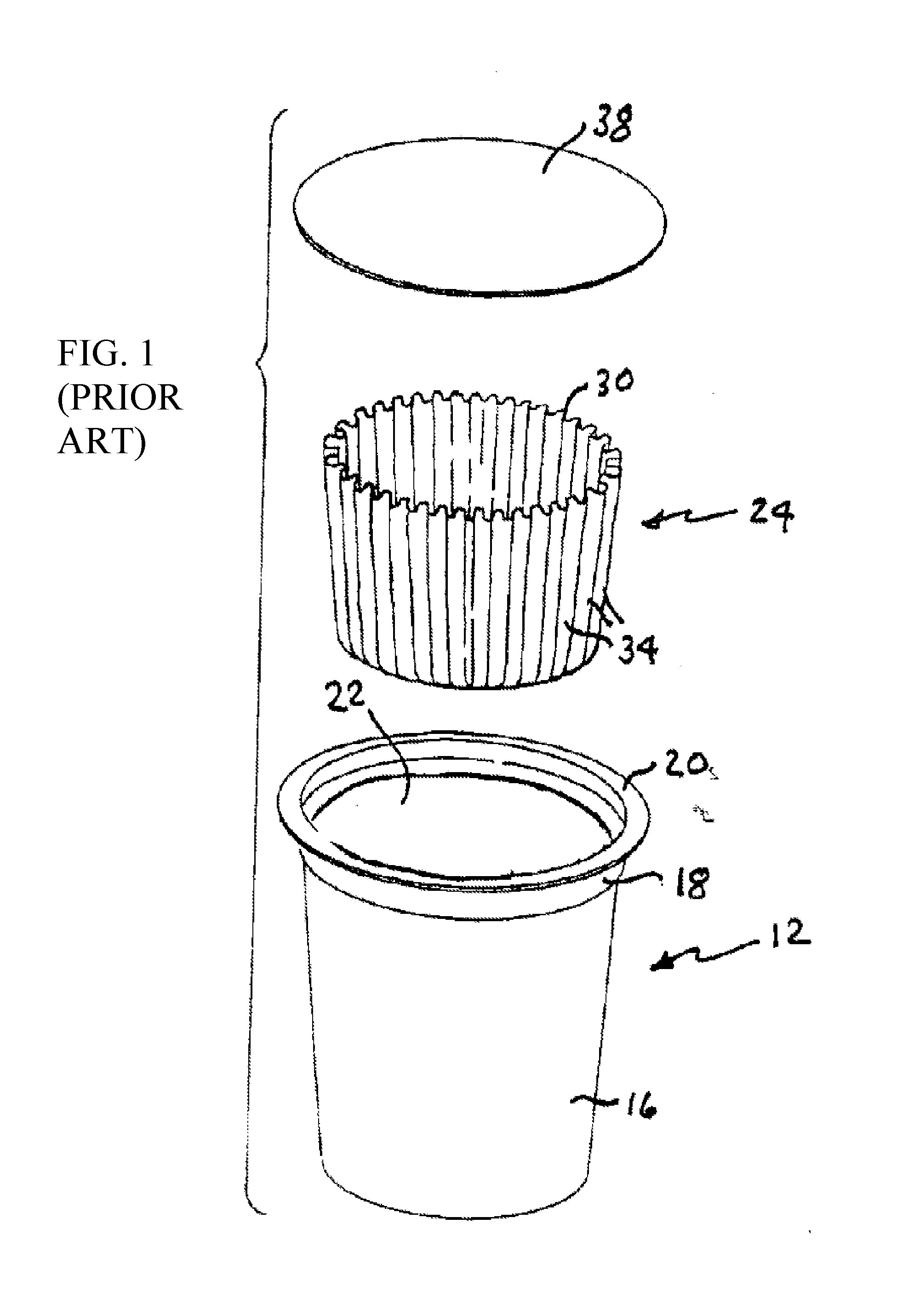 Filter cartridge containing vinegar wetting cotton for descaling flow passages