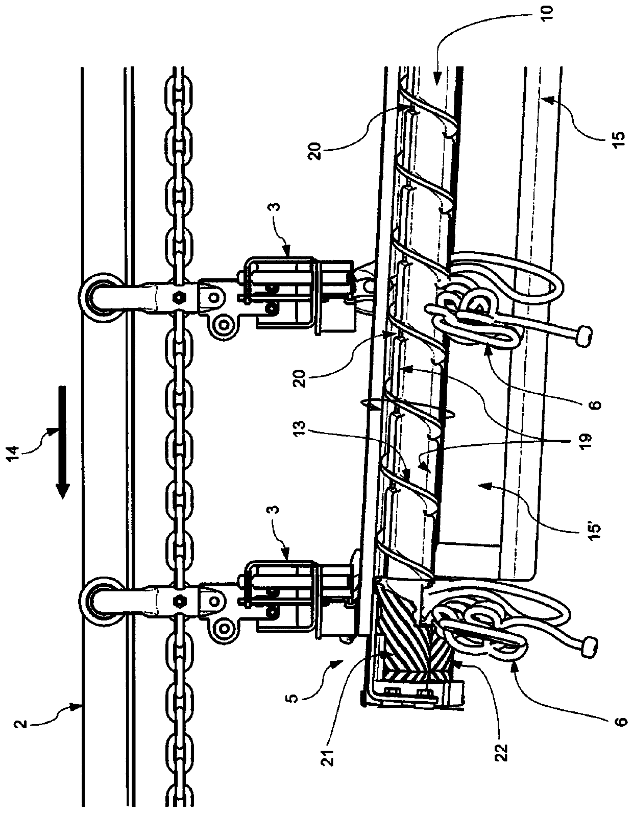 Intestines processing system and method for processing an intestines package