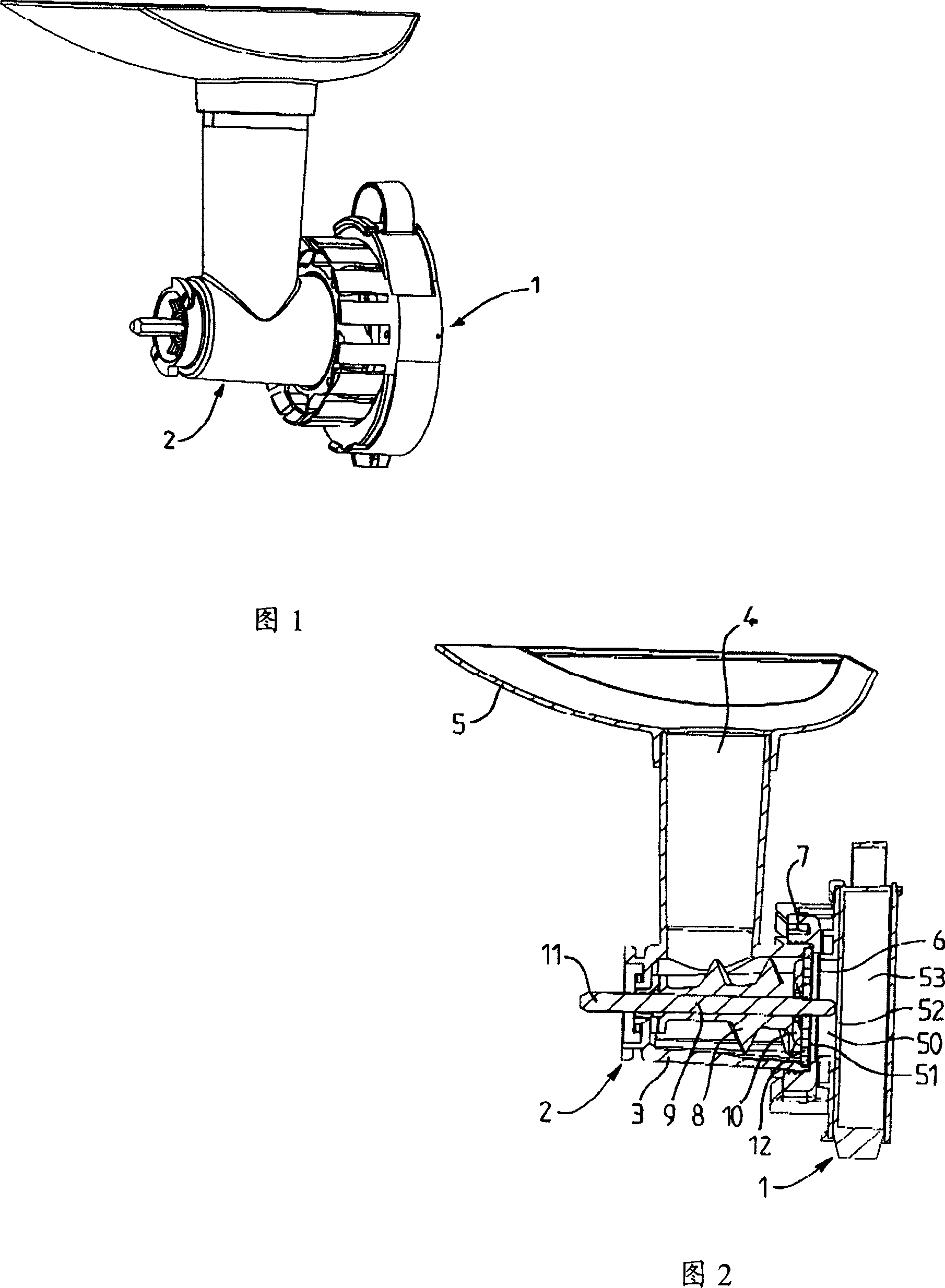 Device for moulding chopped preparations