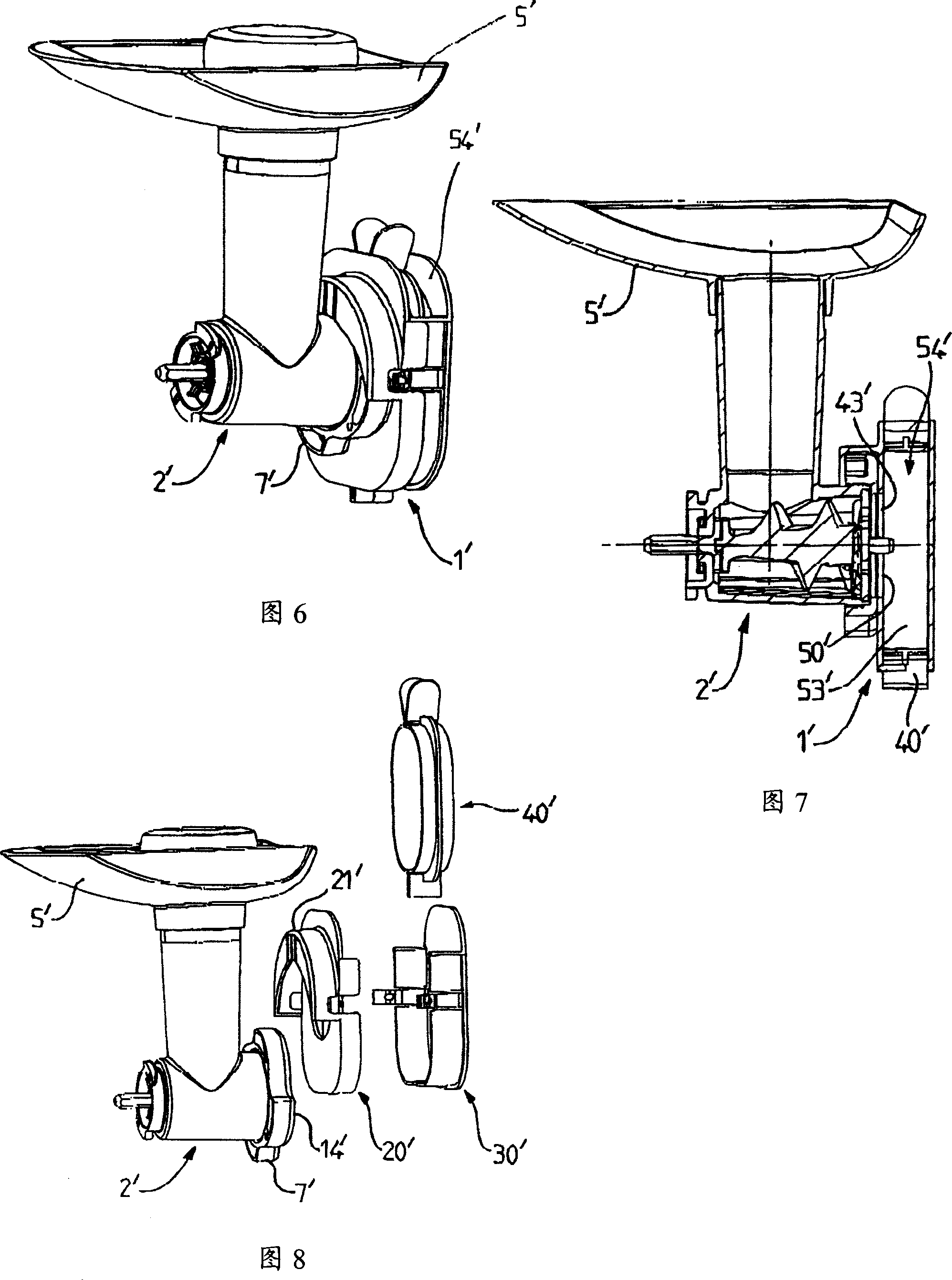 Device for moulding chopped preparations