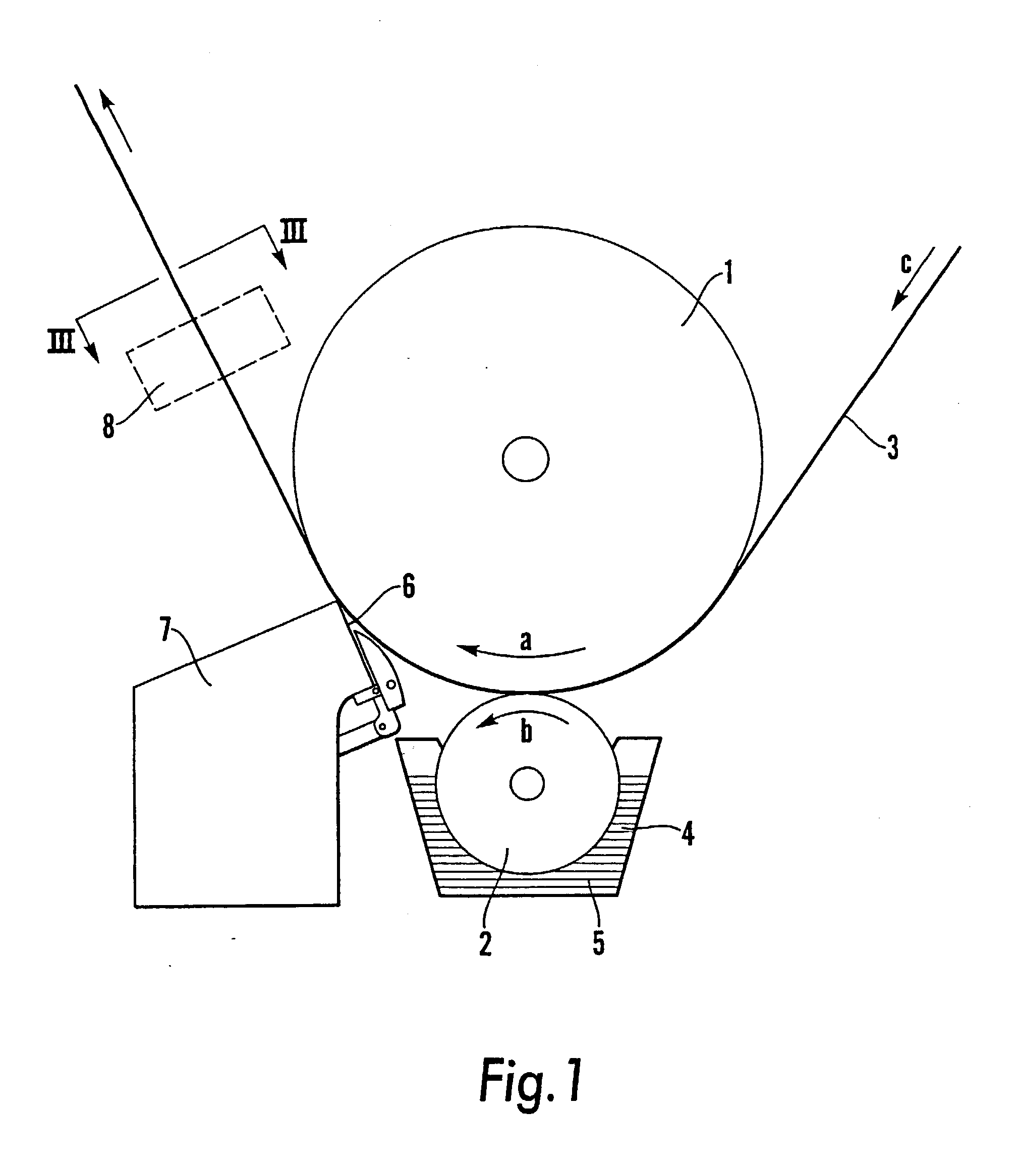 Method and device relating to coating a running web