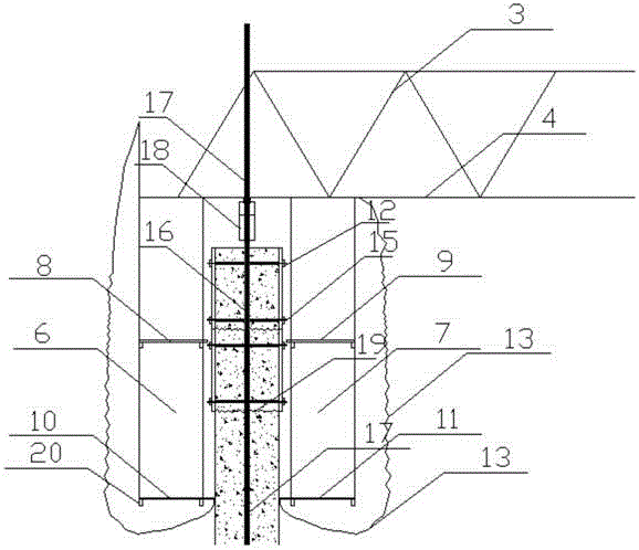 A construction method of circular reinforced concrete chimney wall inverted formwork