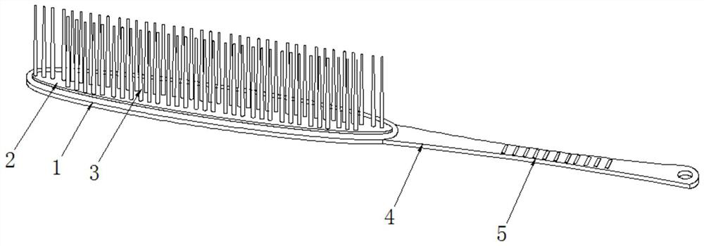 A kind of air-cushion comb with silver comb and its preparation process