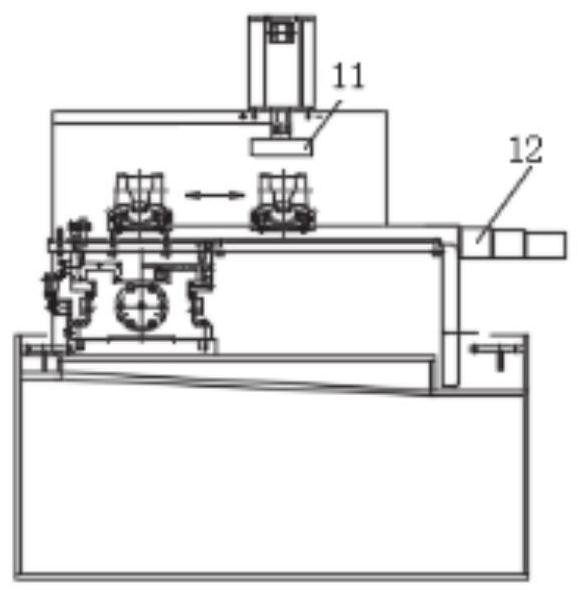 Piston boring and skirt bottom milling combined machine tool and process