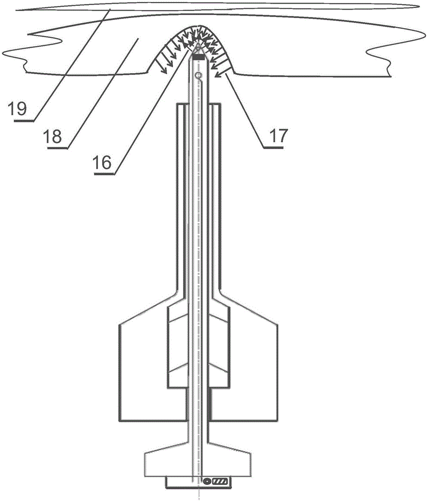 Abdominal wall puncture device for laparoscope based on photo-excitation laser detection positioning