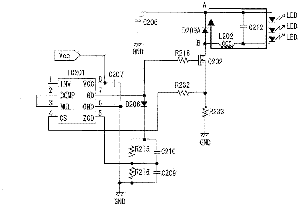 Led drive circuit and led driving method
