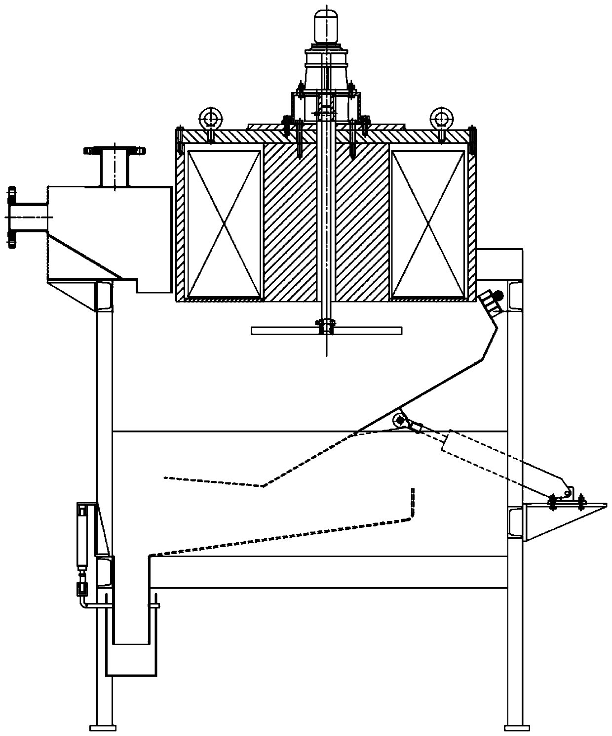 Periodic electromagnetic separator with stirring device