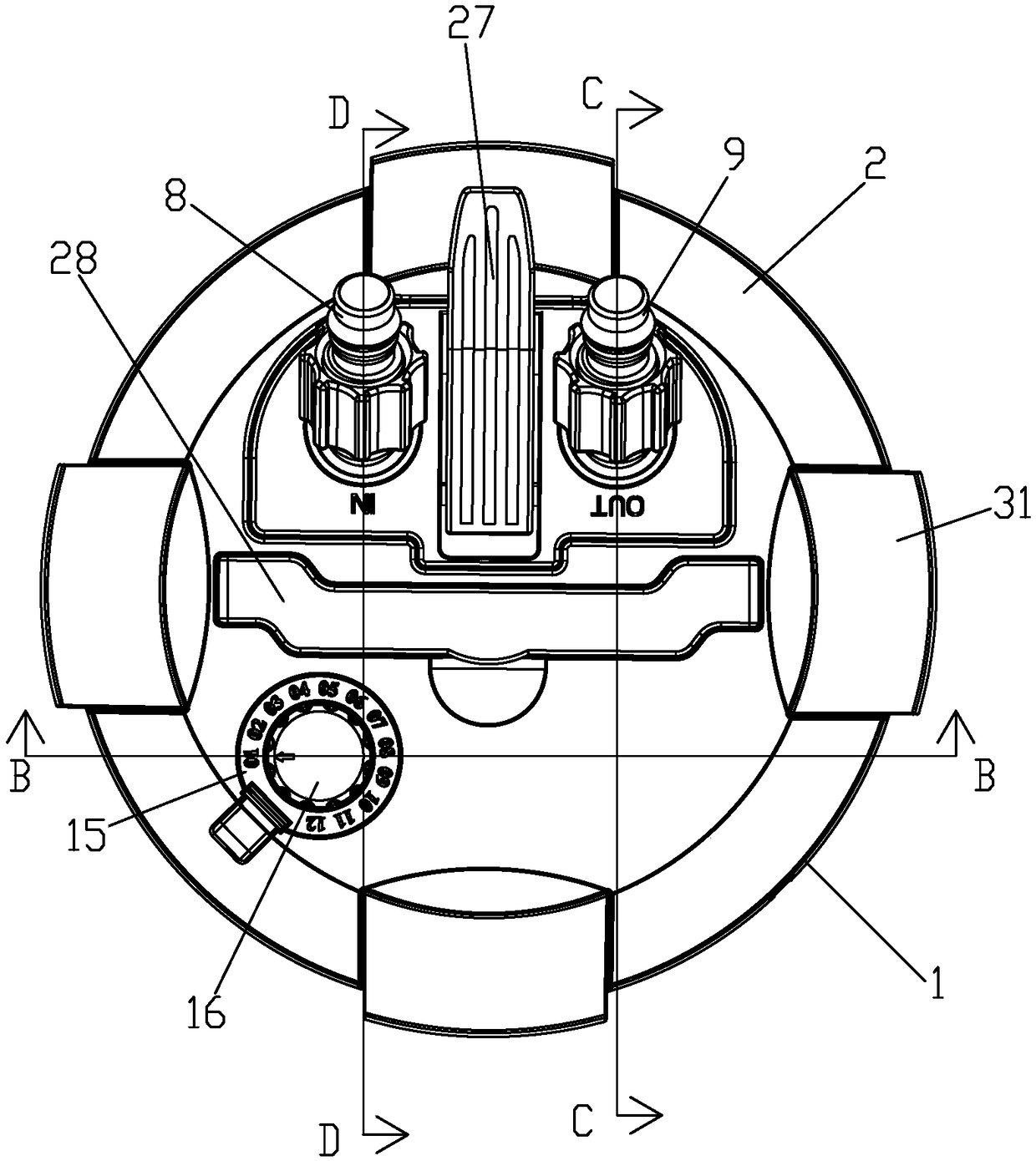 External filtering barrel convenient to assemble and disassemble