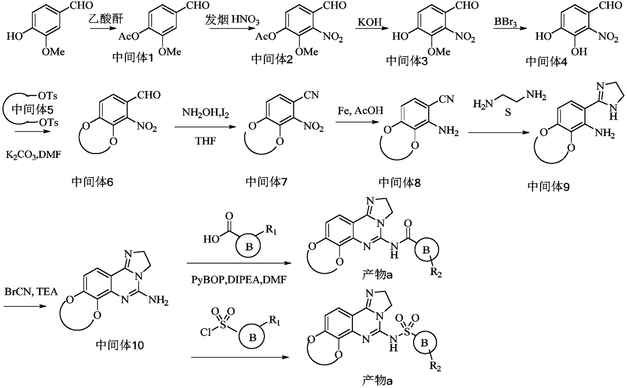 Imidazo quinazoline derivative and anti-tumor anti-inflammation application thereof