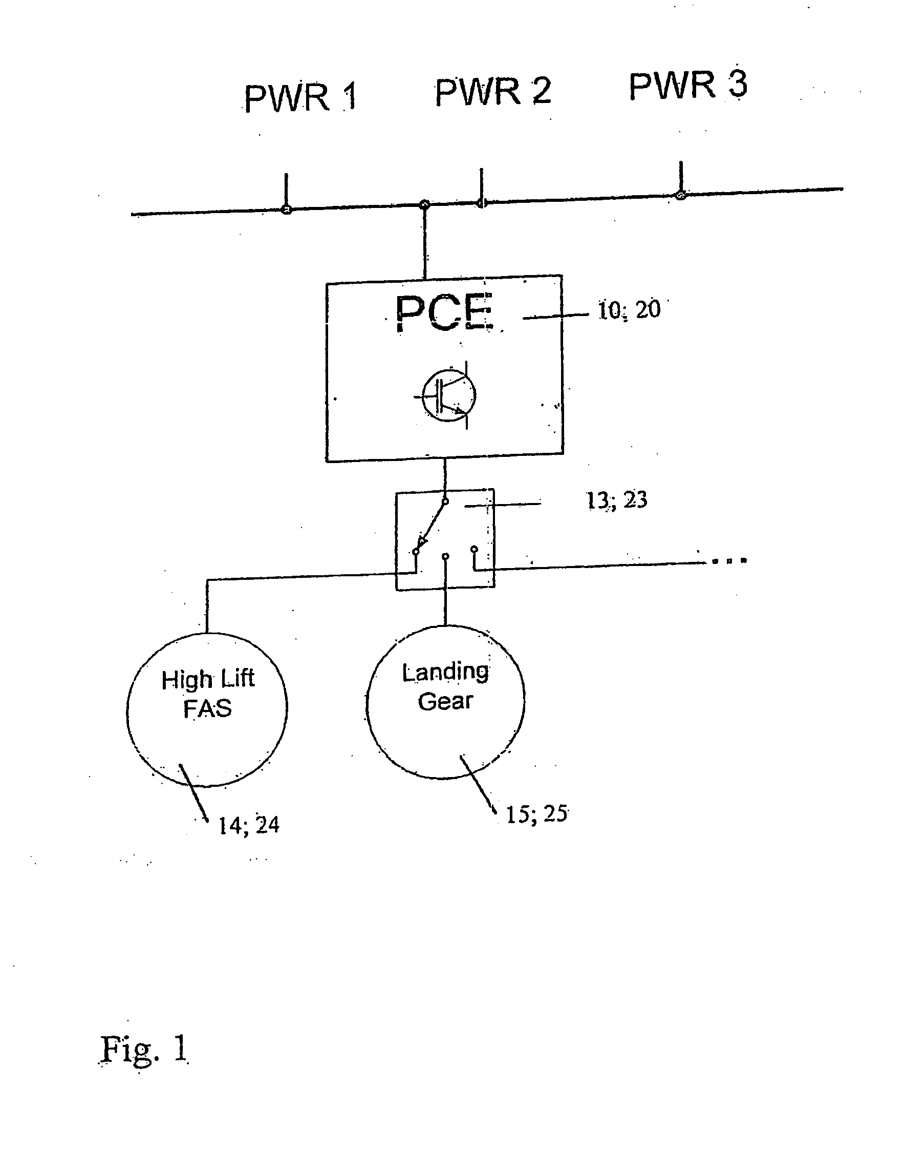 Method and Device for Redundantly Supplying Several Electric Servomotors or Drive Motors by Means of a Common Power Electronics Unit