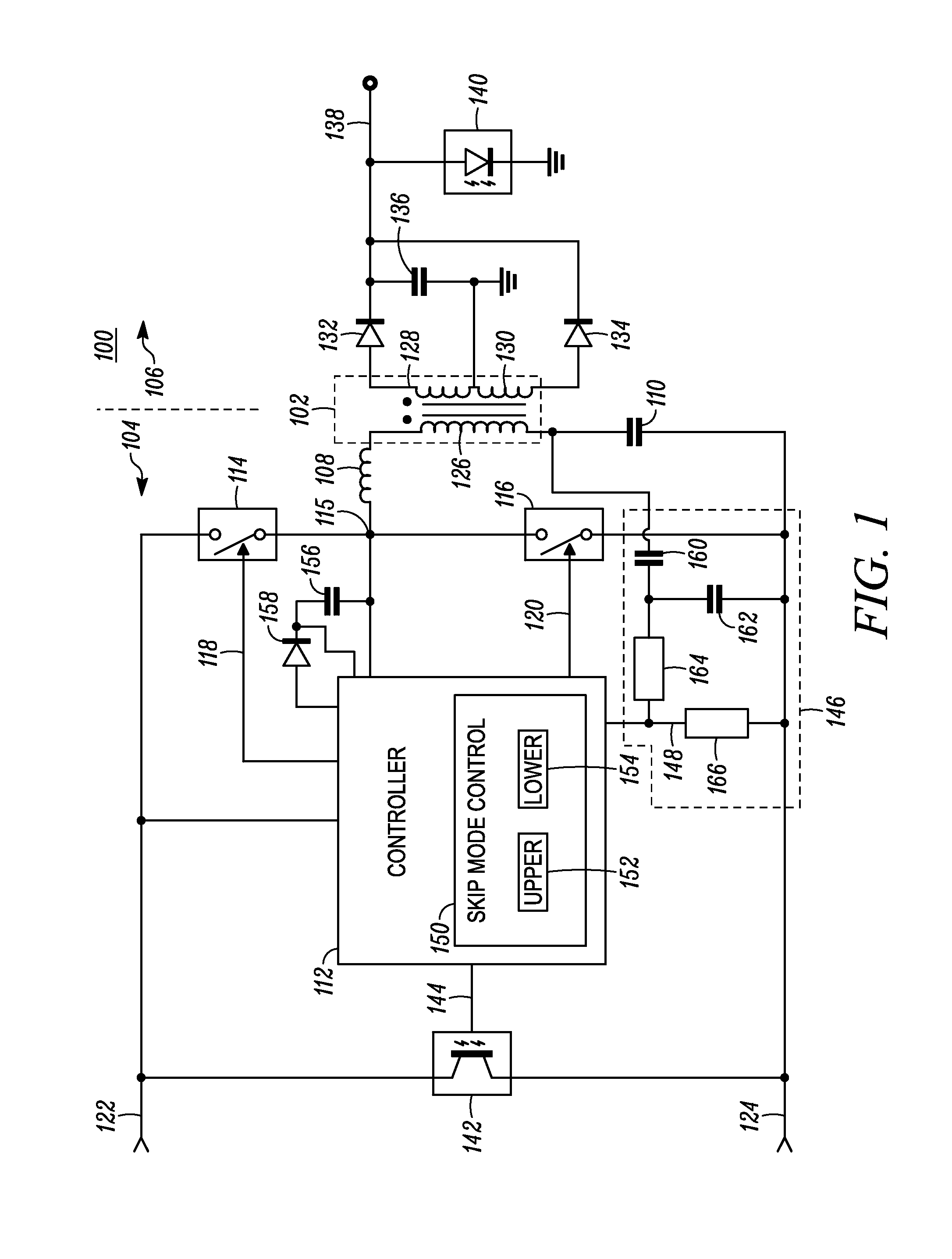 Method and apparatus for dedicated skip mode for resonant converters