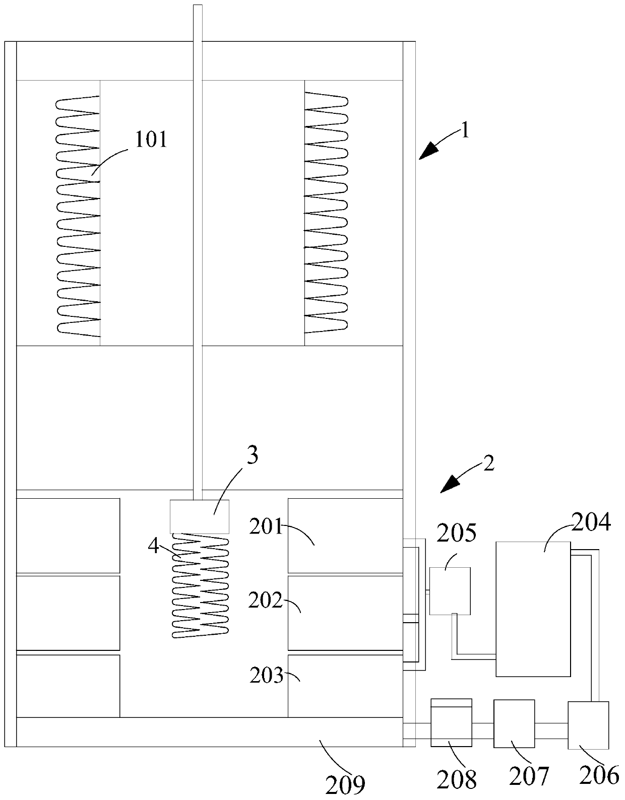 Spring spray quenching system, working method thereof and prepared spring