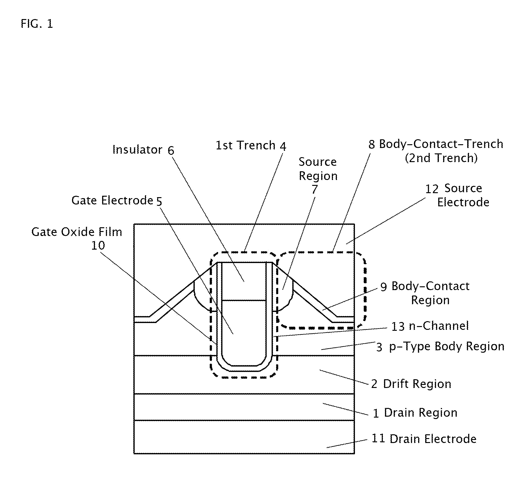 Trench gate semiconductor device and the method of manufacturing the same