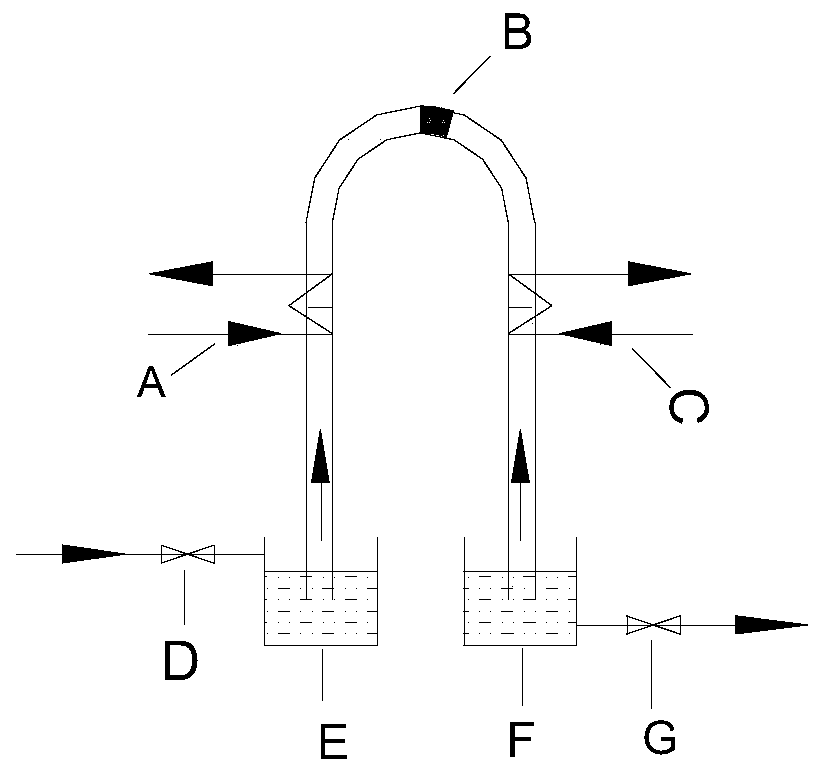 Liquid gravity distillation seawater desalination method and device