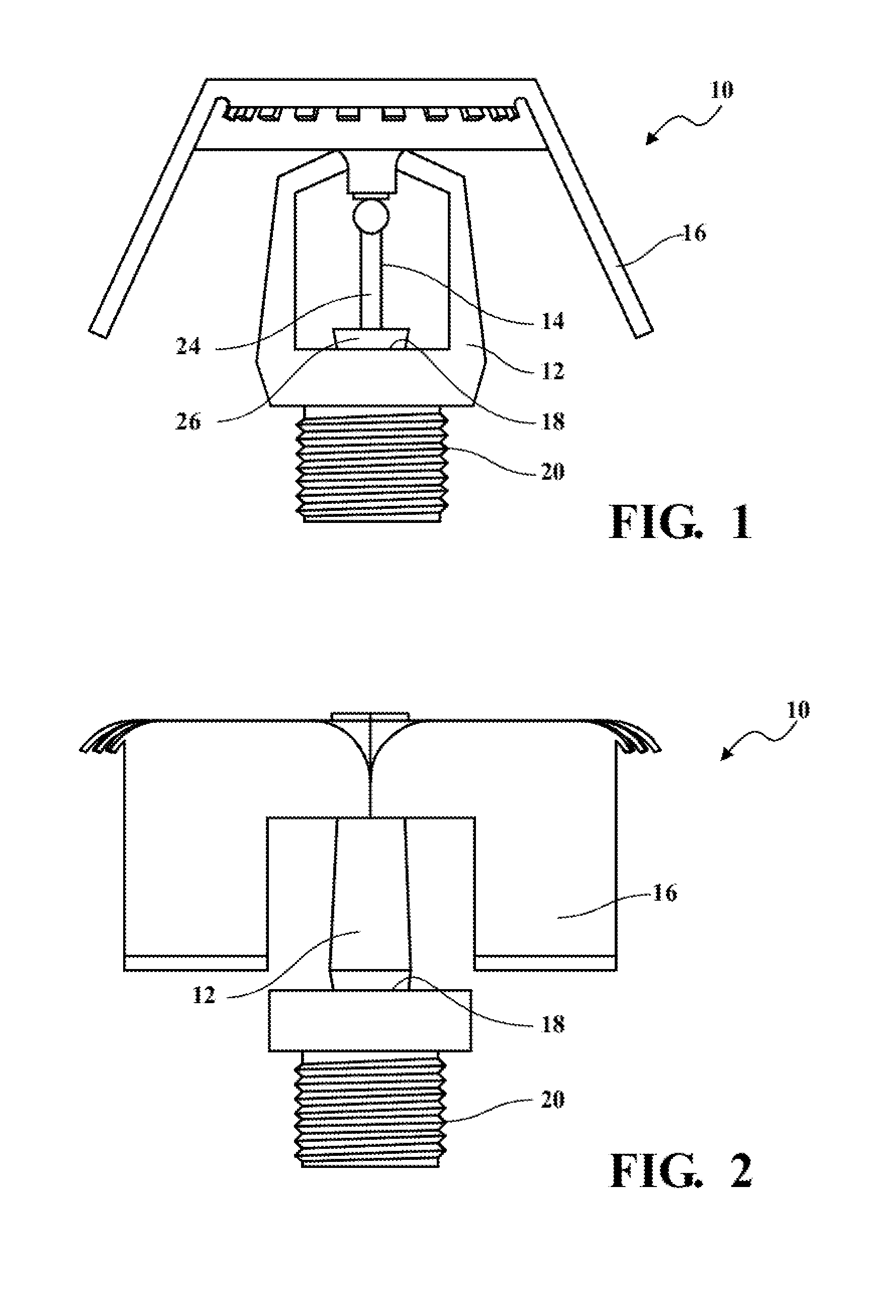 Fire sprinkler with flue-penetrating non-circular spray pattern