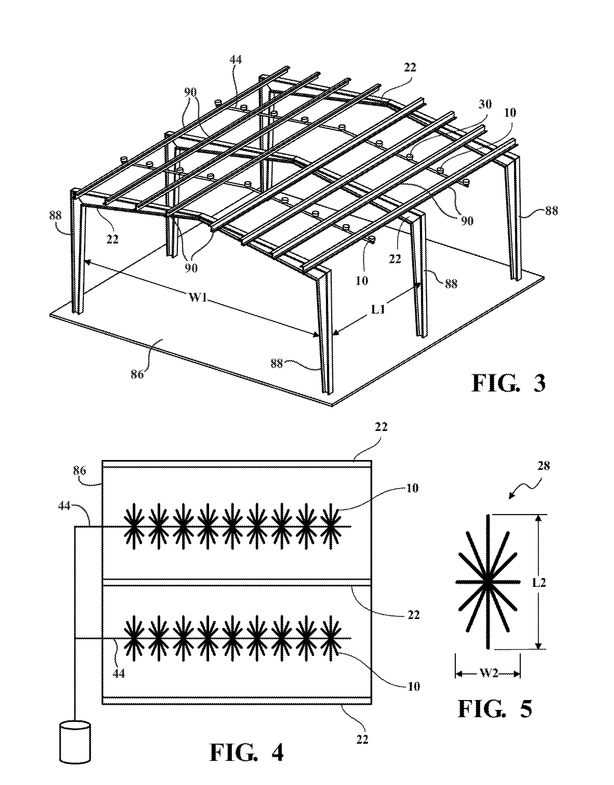 Fire sprinkler with flue-penetrating non-circular spray pattern