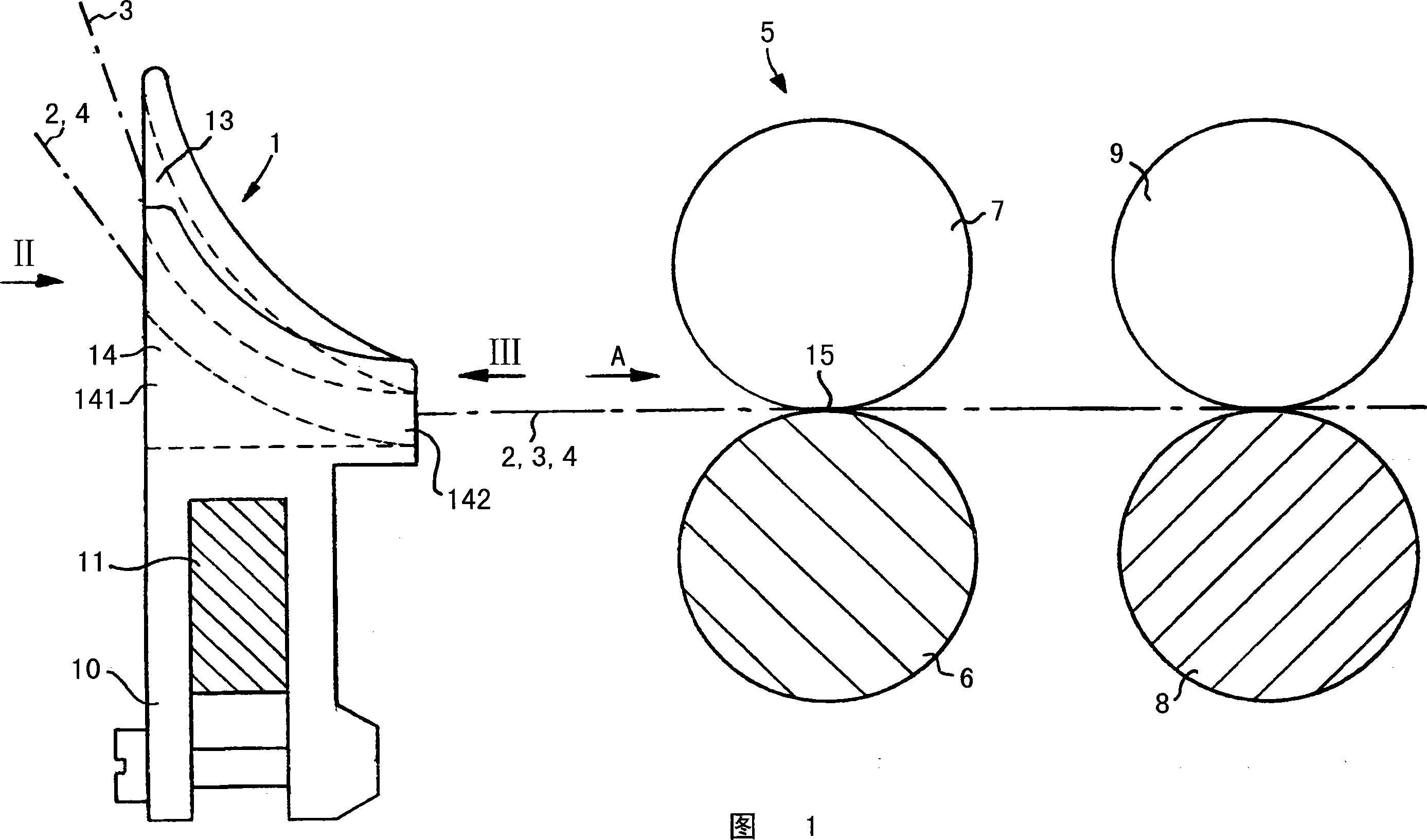 Roving guide for a stretching unit