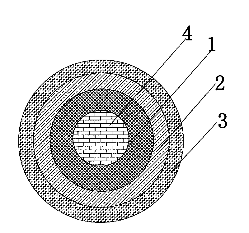 Composite material tower and manufacturing process thereof