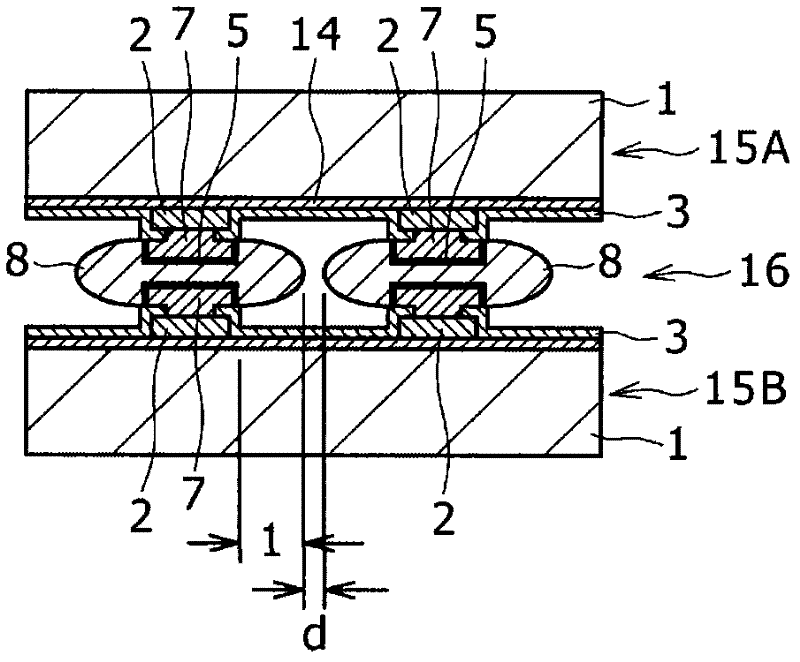 Semiconductor device, chip-on-chip mounting structure, method of manufacturing the semiconductor device, and method of forming the chip-on-chip mounting structure